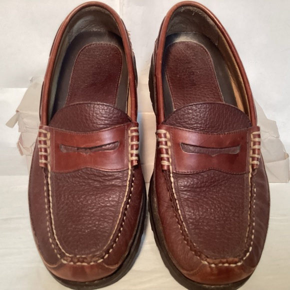 L.L. Bean Other - Handsewn L.L. Bean Allagash Bison Brown Leather Penny Loafers Men’s Size 10 1/2